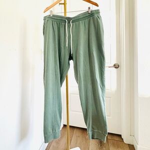Women's Plus Size Green‎ Pull On French Terry Joggers Drawstring Pockets Sz 1X